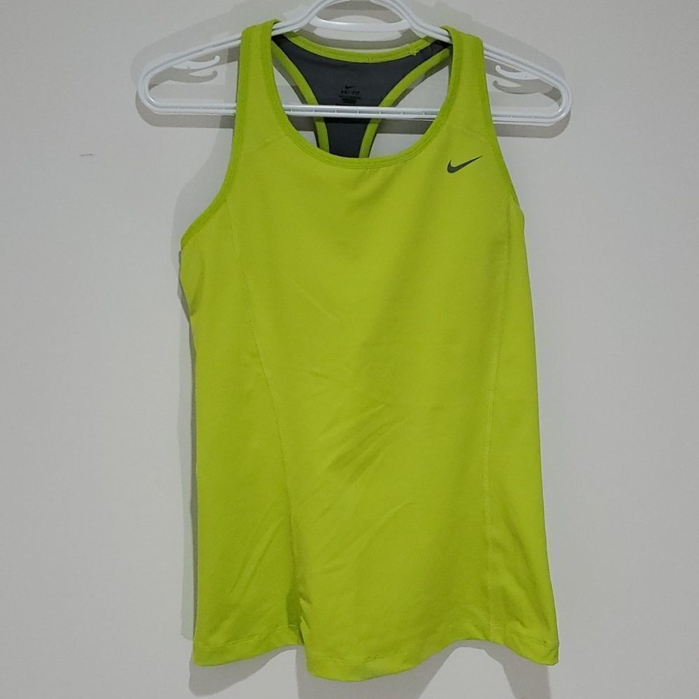 Nike Dri-fit large lime green athletic jersey